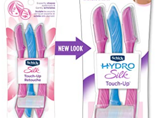 Schick Hydro Silk Touch-Up Multipurpose Exfoliating Dermaplaning Tool, Eyebrow Razor