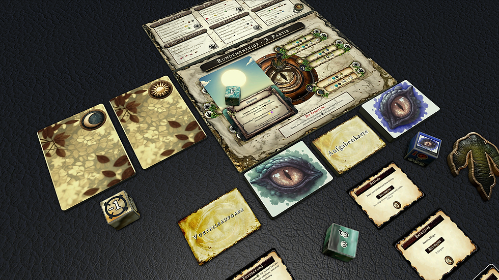 Rundenübersicht sowie weitere Spielemente.