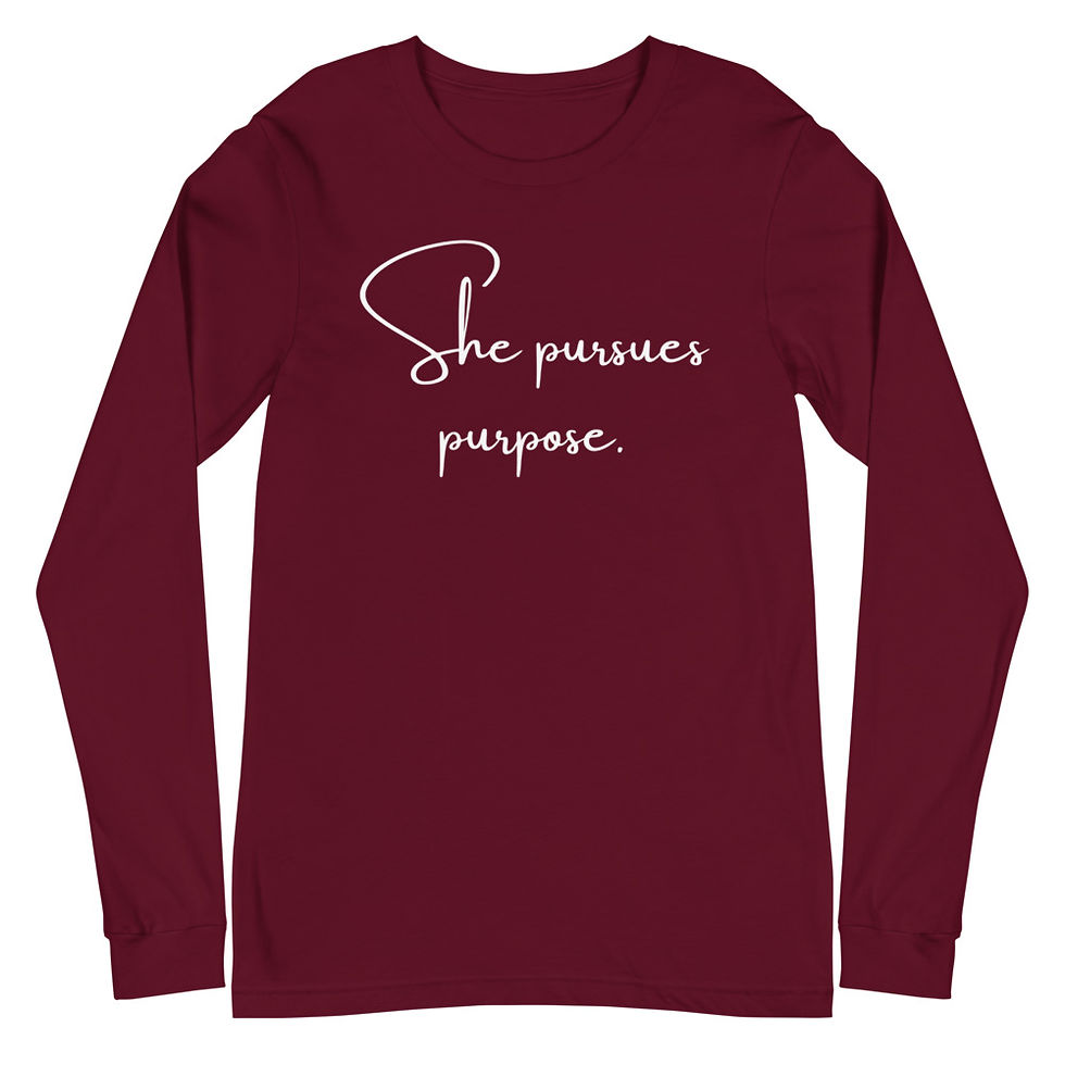 Thumbnail: She Pursues Purpose -  Maroon
