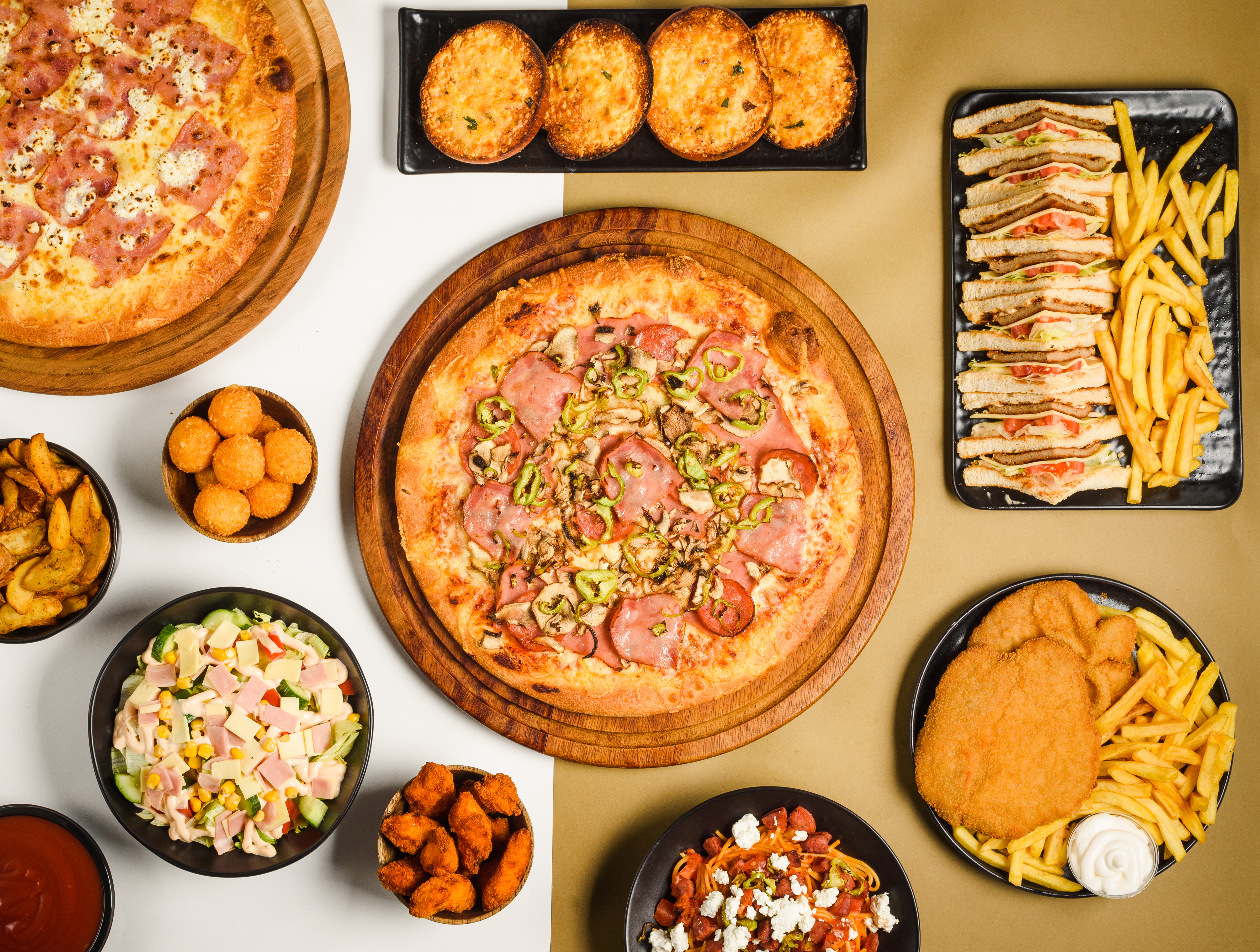 Arranged Food and Objects