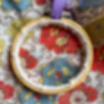 Miniature : Tissu Liberty au dos de la broderie Tropic