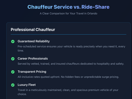 Professional Chauffeur Service Orlando: The Ultimate Guide to Luxury Travel