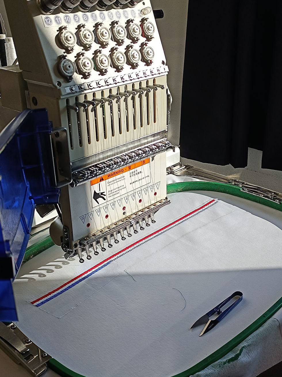 machine à coudre en action
