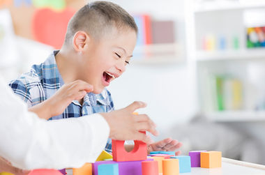 Boy Playing with Blocks
