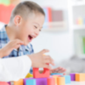 Boy Playing with Blocks