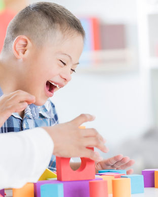 Boy Playing with Blocks