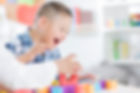 Boy Playing with Blocks