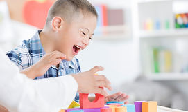 Boy Playing with Blocks
