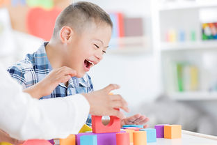 Boy Playing with Blocks