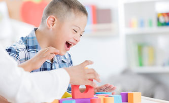 Boy Playing with Blocks