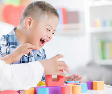 Boy Playing with Blocks