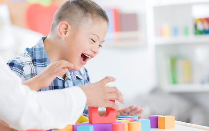 Boy Playing with Blocks