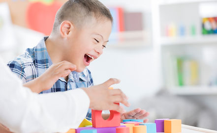 Boy Playing with Blocks