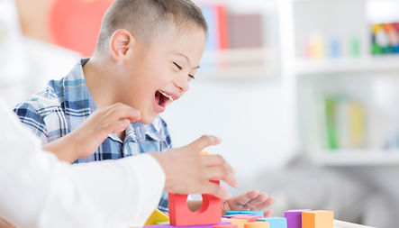 Boy Playing with Blocks