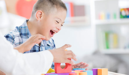 Boy Playing with Blocks