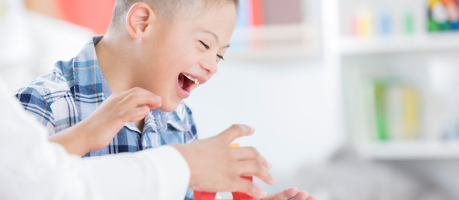 Boy Playing with Blocks