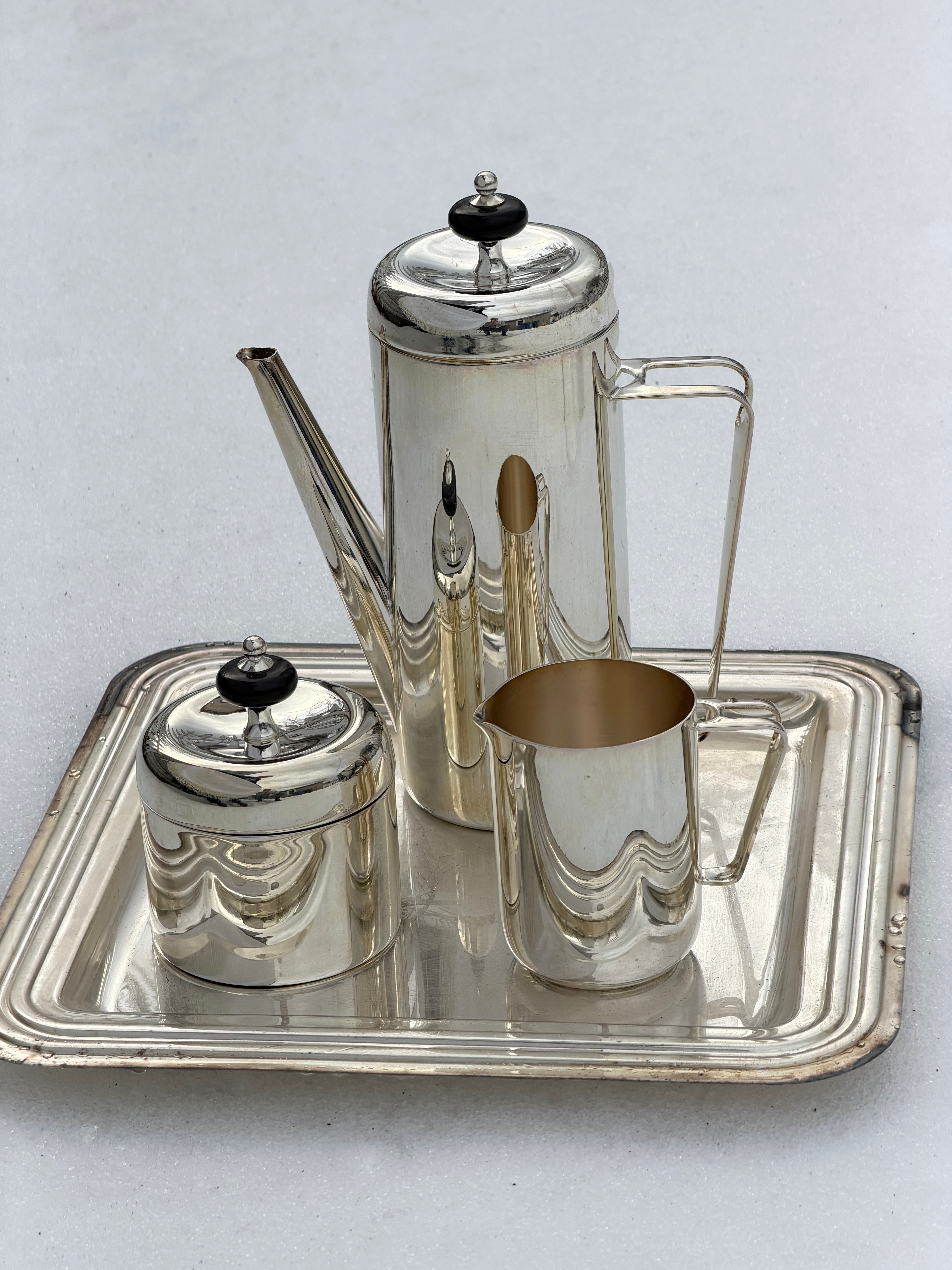 Mid-Century Modern Silver Tea & Coffee Set