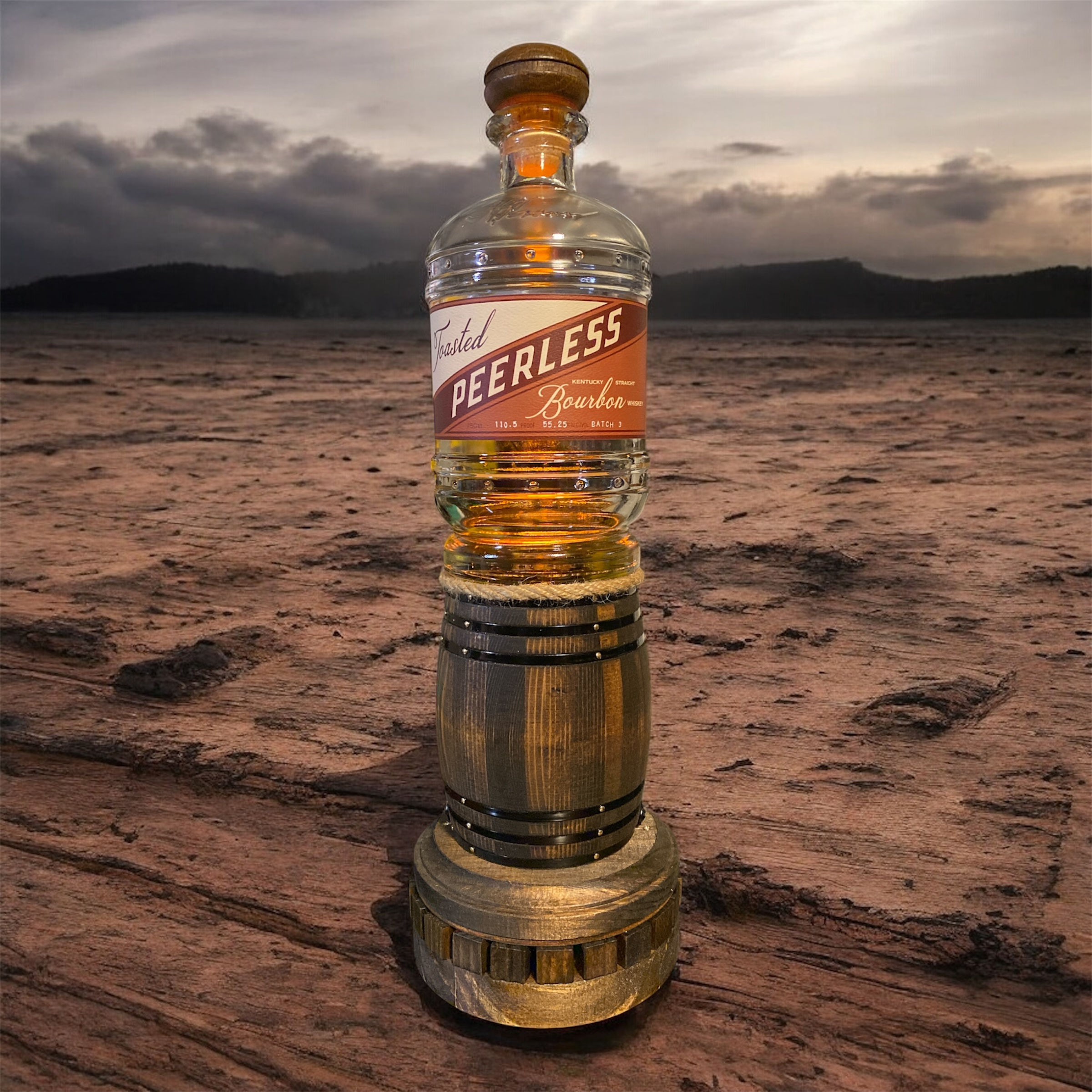 Peerless Bourbon Barrel Bottle Lamp
