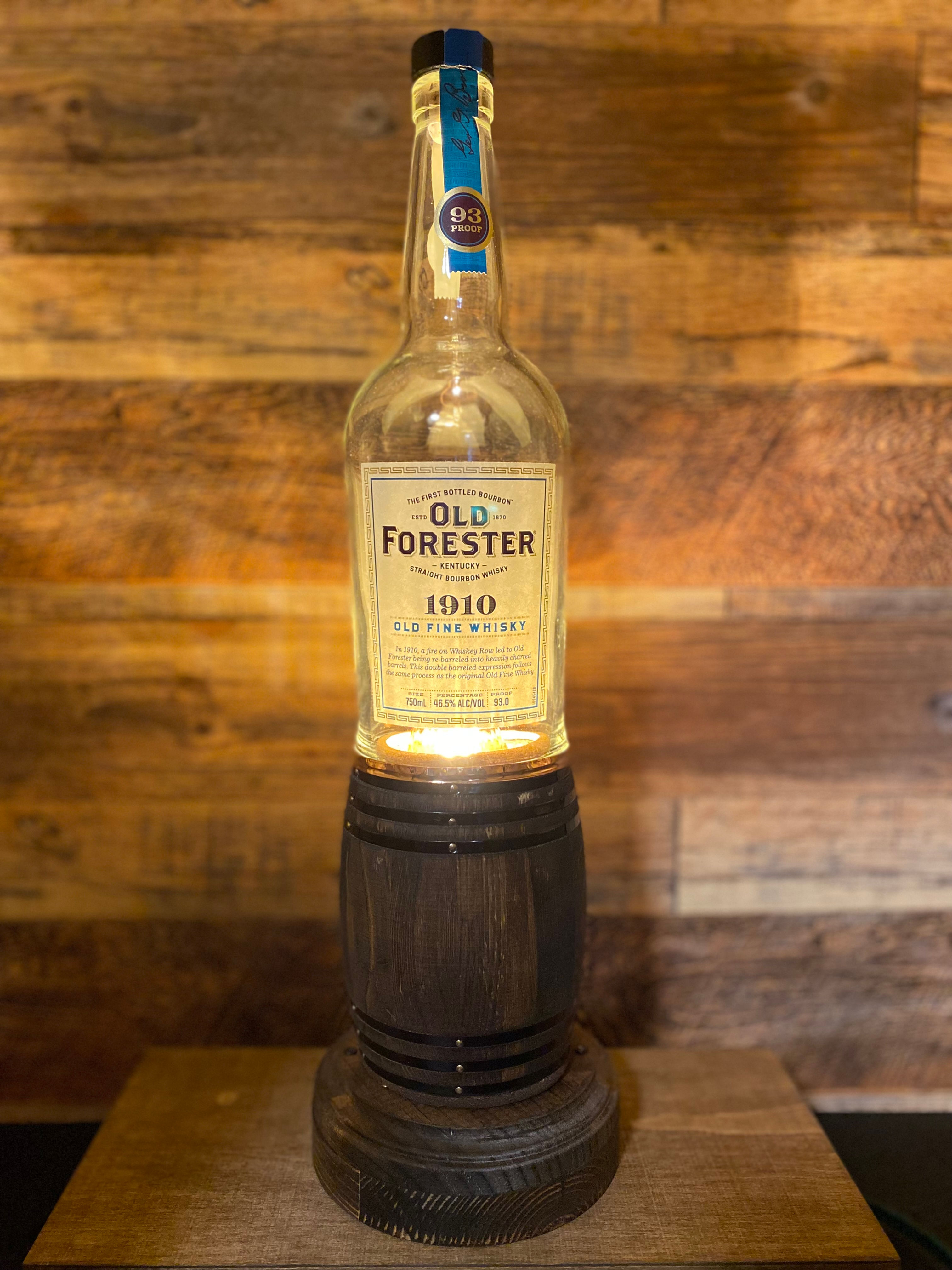 Old Forester 1910 Bourbon Barrel Bottle Lamp