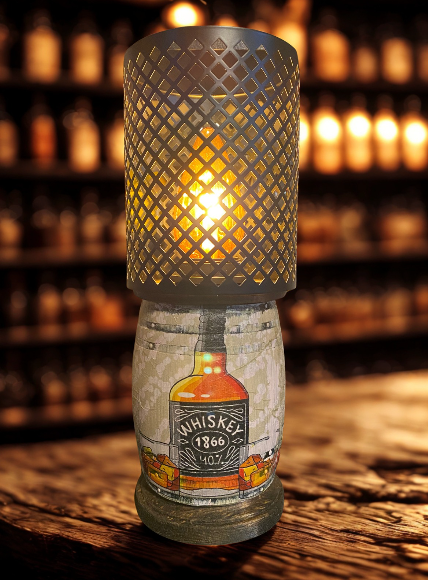 Thumbnail: Whiskey Barrel Lamp