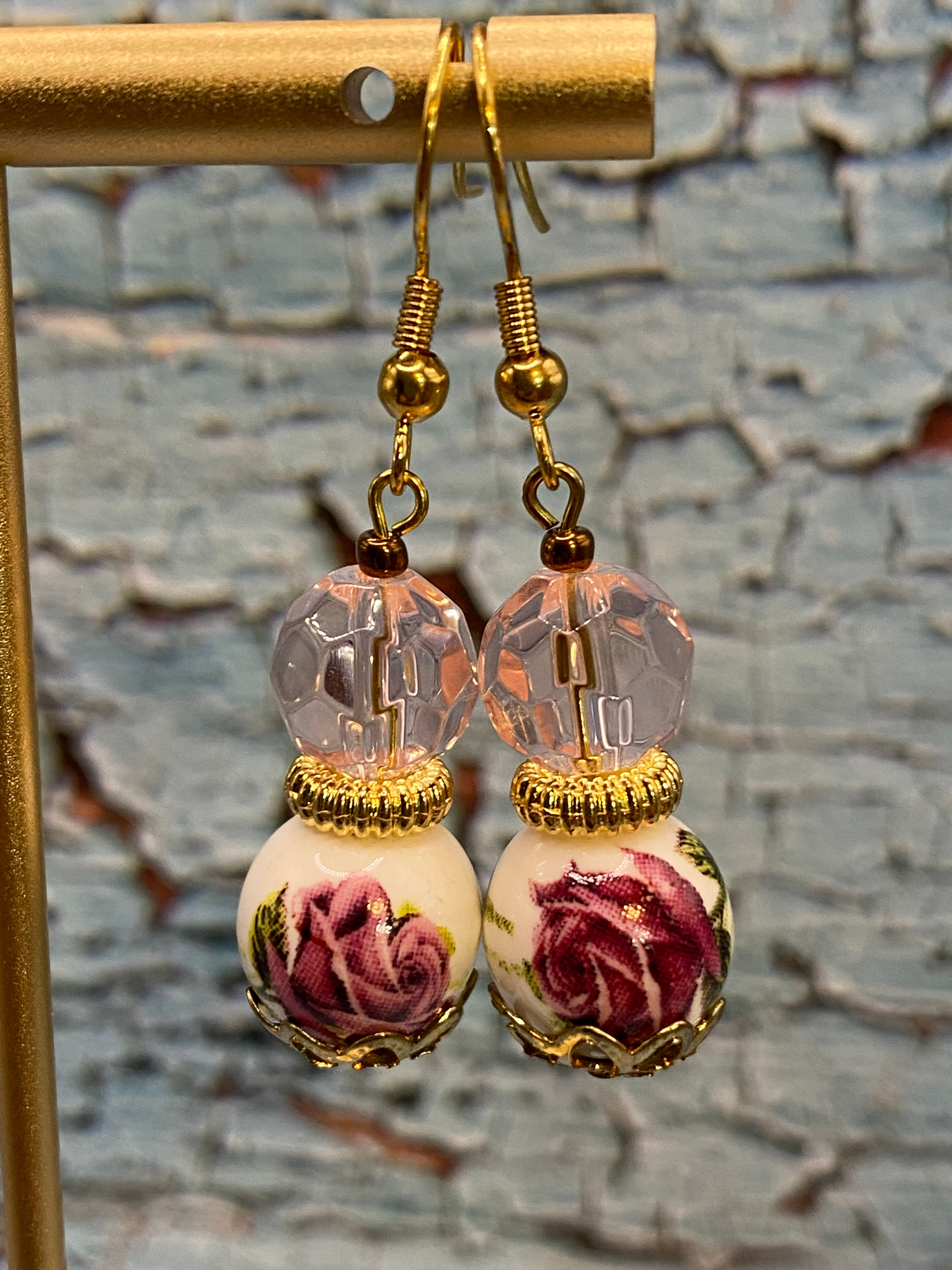 Antique Rose Earrings