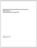 Group Retirement - Statement of Investment Policies & Procedures