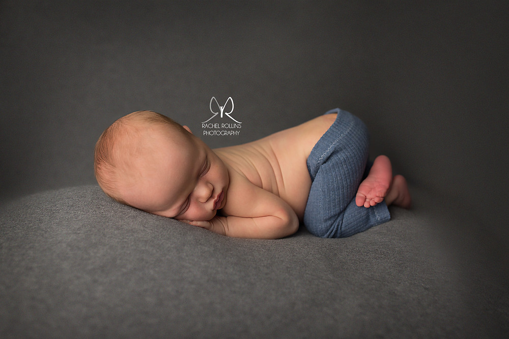 baby boy photo infant picture Grand Rapids newborn photographer Rachel Rollins, bum up pose