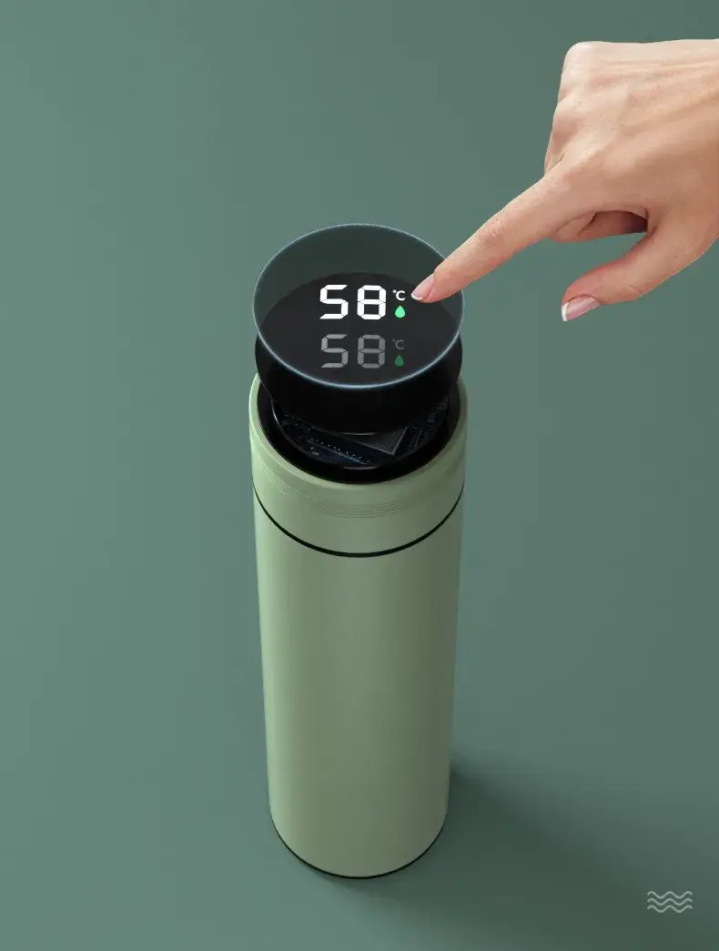 Thumbnail: 500ML Temperature Display Stainless Steel Thermos Flask