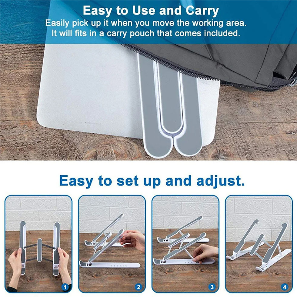 Thumbnail: Foldable Laptop Stand Adjustable Portable Notebook Bracket Support Base Ergonomi