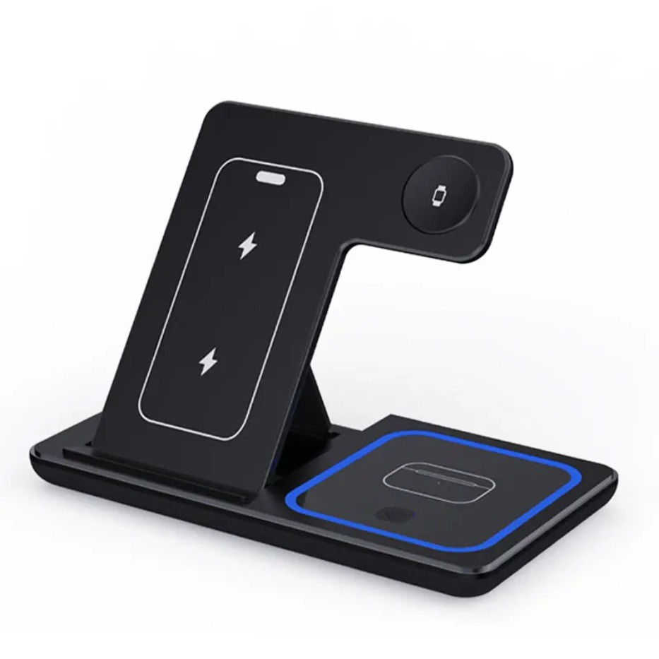 Thumbnail: 100W 3 in 1 Night Light Wireless Charger Stand For iPhone 16 15 14 13 12 Apple W