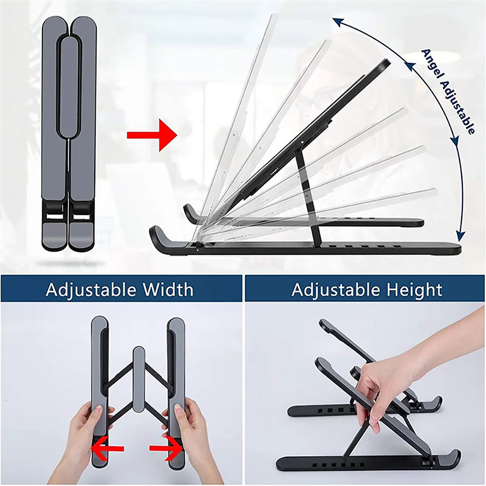 Thumbnail: Foldable Laptop Stand Adjustable Portable Notebook Bracket Support Base Ergonomi