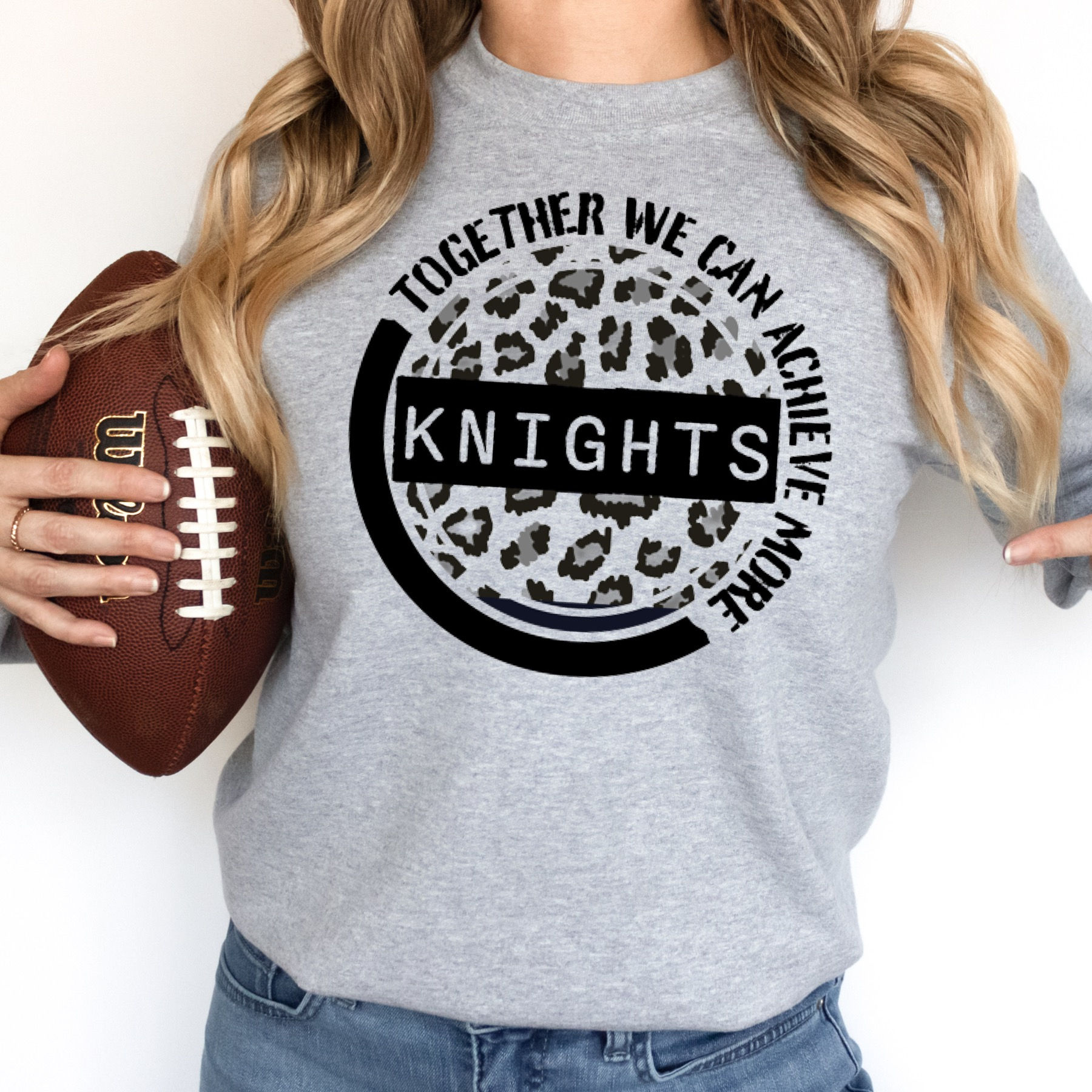 Together We Can Achieve More Leopard Sweatshirt