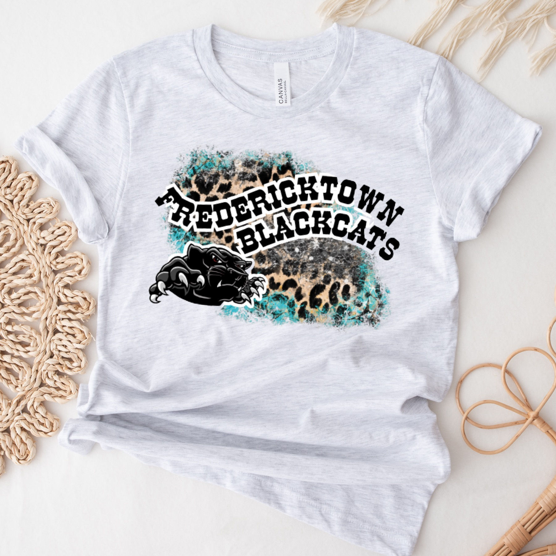 Turquoise Leopard Team Tee