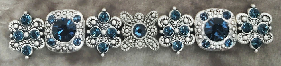 Thumbnail: Close Up Image of Beckette Signature Bling Dog Collar with Topaz Crystals