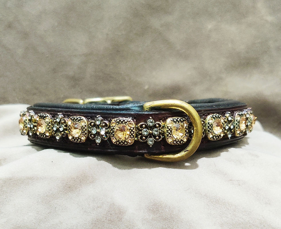 Thumbnail: 18'' BLACK & HAVANA "OTR" Off The Rack -Dog Collars