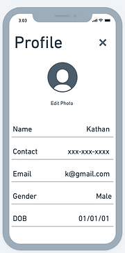 Profile Screen Wireframe