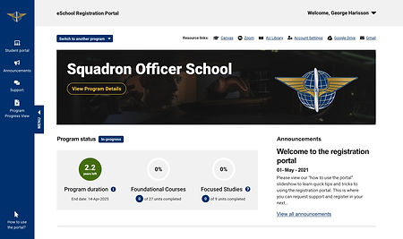A program duration dial representing the remaining years in the program completion