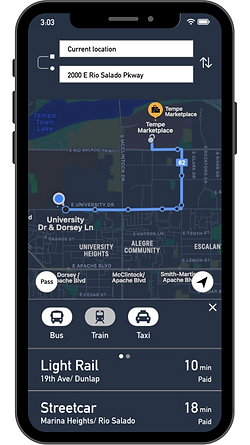 Transit Application Train Details Screen Prototype