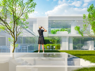 Modern business district in Spain reflecting measured development and institutional pace