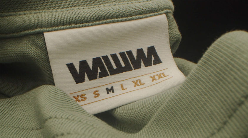 Macro probe lens image of wawwa clothing label