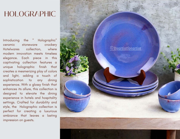 Holographic - ceramic glaze finish for luxury hotels — BAFA Pottery