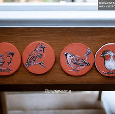 Custom Terracotta Coasters with Sparrow Design – Bring nature-inspired elegance to your home or business with beautifully crafted terracotta coasters featuring a custom sparrow design. Made from eco-friendly materials, these coasters combine durability with unique artistry, offering both functionality and style. Perfect for adding a personal touch to your decor, these coasters are ideal for homes, cafes, or as thoughtful gifts. Customize with your preferred sparrow design to create a one-of-a-kind piece. Order your custom terracotta sparrow coasters today and elevate your space with natural charm