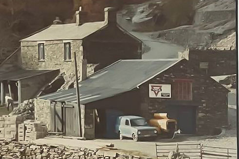 Stylised photograph of the hostel building from 1982