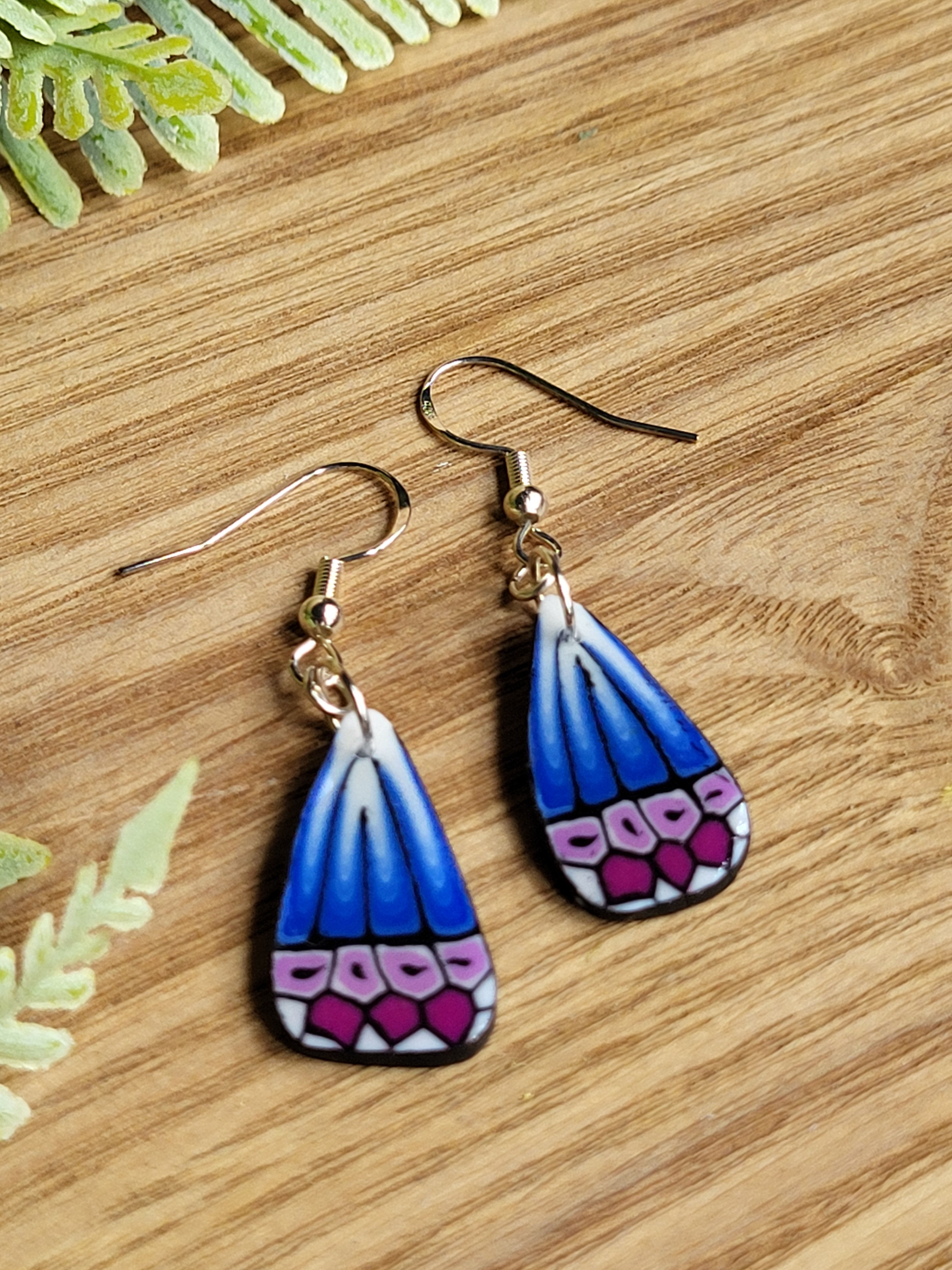 Butterfly Wing Drop Ear Rings