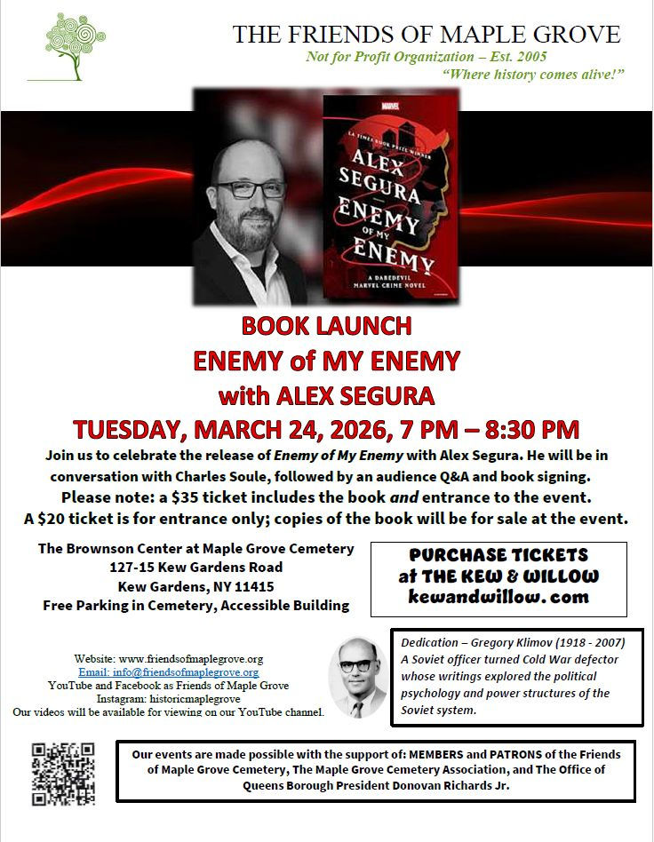 Tue. March 24th | Book Launch with Alex Segura  | 7 PM - 9:30 PM