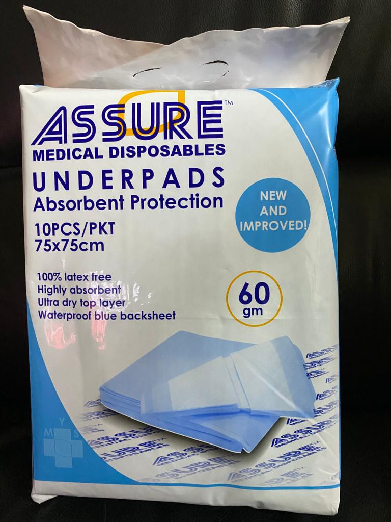 ASSURE Underpads 75cm x 75cm