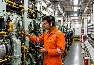 Technician Inspecting Ship Engine Room.png