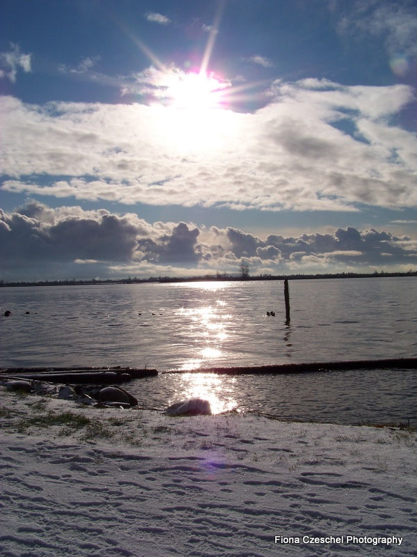 Snow on South Arm of Fraser River