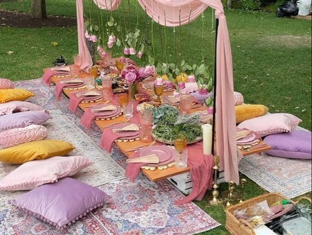 Baby shower à Saintes dans un jardin