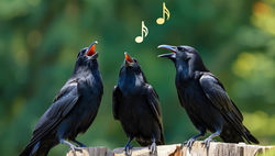 Rufus, Ruprecht and Ray Raven singing